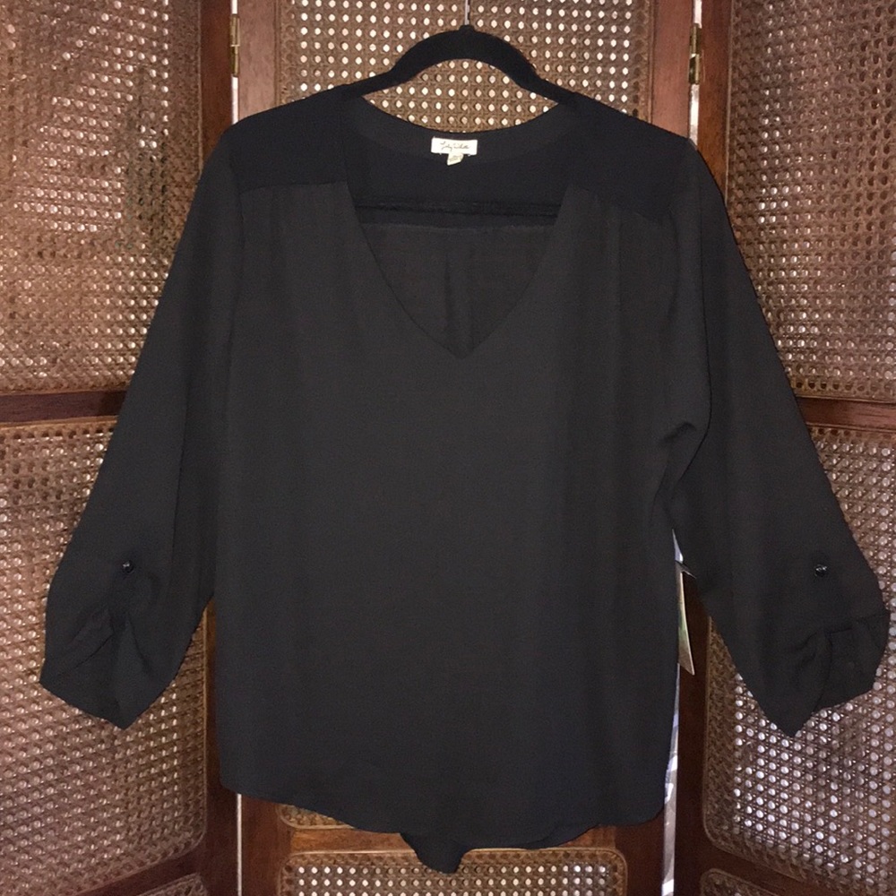 New! Lily White Sheer Blouse
